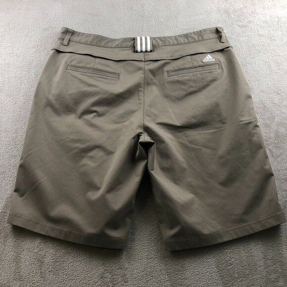 Adidas Mens Golf Shorts Size 38 ClimaCool Stretch Khaki Chino Athleisure Outdoor - Picture 14 of 14